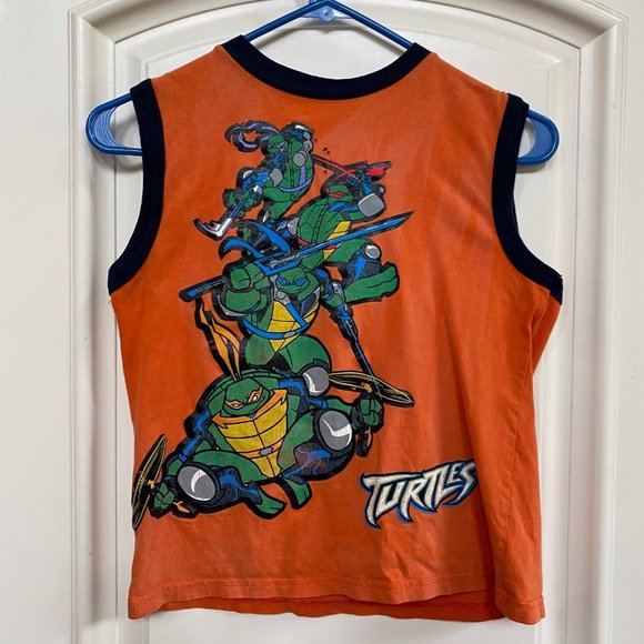 Vintage TMNT Teenage Mutant Ninja Turtles Shirt Kids Size 8 Tank Top Y2K 2000s - Picture 10 of 10